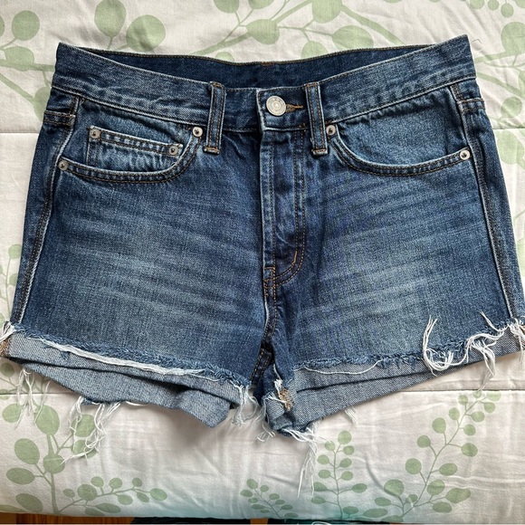 URBAN OUTFITTERS BDG TOMGIRL MID-RISE JEAN SHORTS - Picture 3 of 16